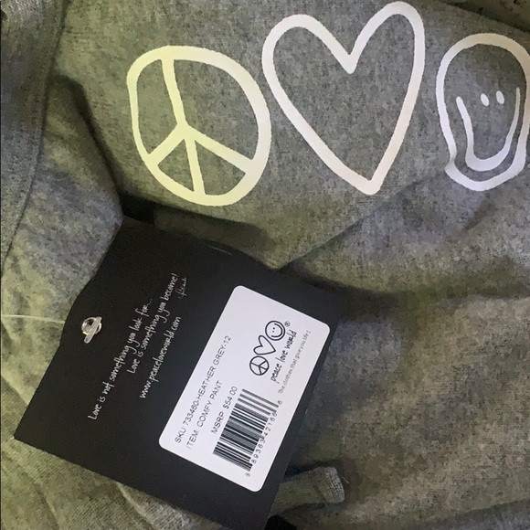 - NWT Peace Love World  sweatpants - Picture 4 of 4